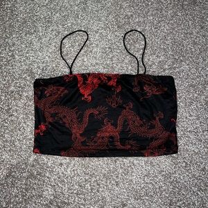 Never worn Shein Dragon Crop Top in Size XL